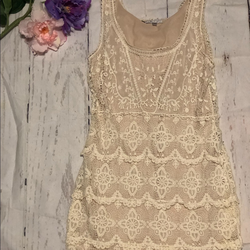 Jennifer Lopez crochet mini dress